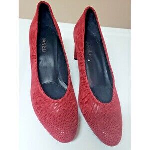 Vaneli Women’s Dark Red Genuine Suede Padded Shoes 9M Office Wedding Guest NWOB